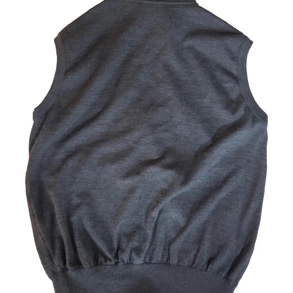 Paul & Shark Men's L Fleece Vest Gray Cool Touch Lined RIRI Italy Yachting - Picture 2 of 8